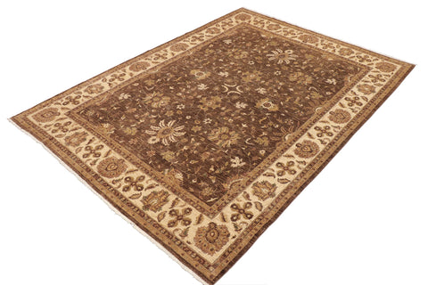 handmade Traditional Kafkaz Brown Beige Hand Knotted RECTANGLE 100% WOOL area rug 9x12