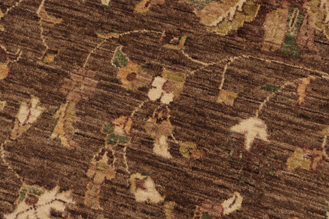 handmade Traditional Kafkaz Brown Beige Hand Knotted RECTANGLE 100% WOOL area rug 9x12