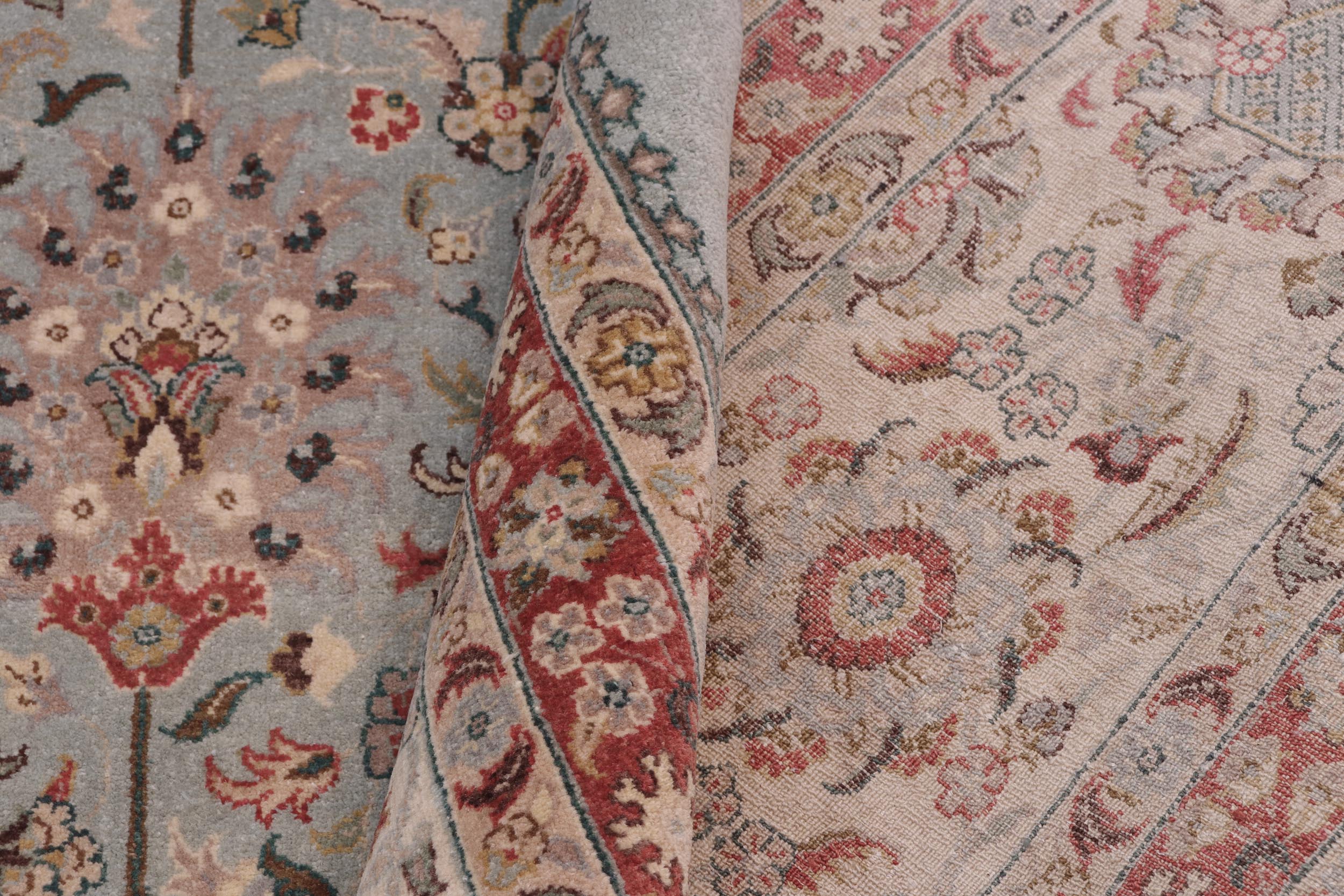 handmade Traditional  Lt. Blue  Hand Knotted  100% WOOL area rug 12' x 18'