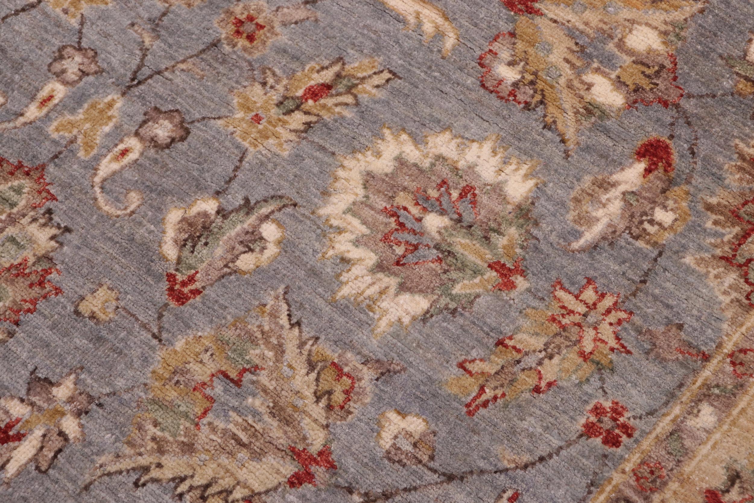 handmade Traditional Kafkaz Lt. Gray Gold Hand Knotted RECTANGLE 100% WOOL area rug 5x7