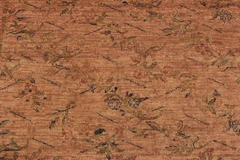 handmade Over Dyed Over Dyed Lt.orange Orange Hand Knotted RECTANGLE 100% WOOL area rug 4' x 6'