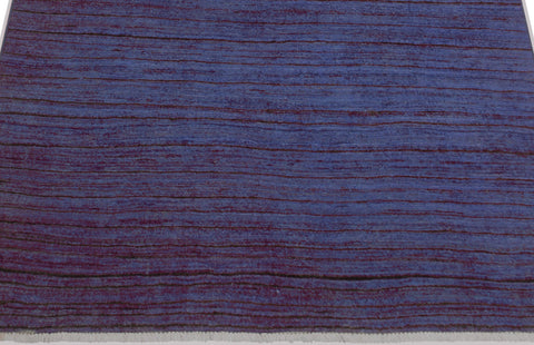 handmade Over Dyed Over Dyed Blue Blue Hand Knotted RECTANGLE 100% WOOL area rug 4' x 6'