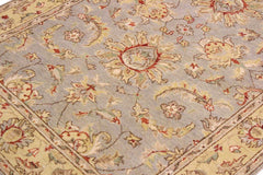 handmade Traditional  Gray Blue Hand Knotted RECTANGLE 100% WOOL area rug 4X6