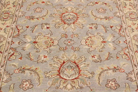 handmade Traditional Kafkaz Gray Blue Hand Knotted RECTANGLE 100% WOOL area rug 4x6