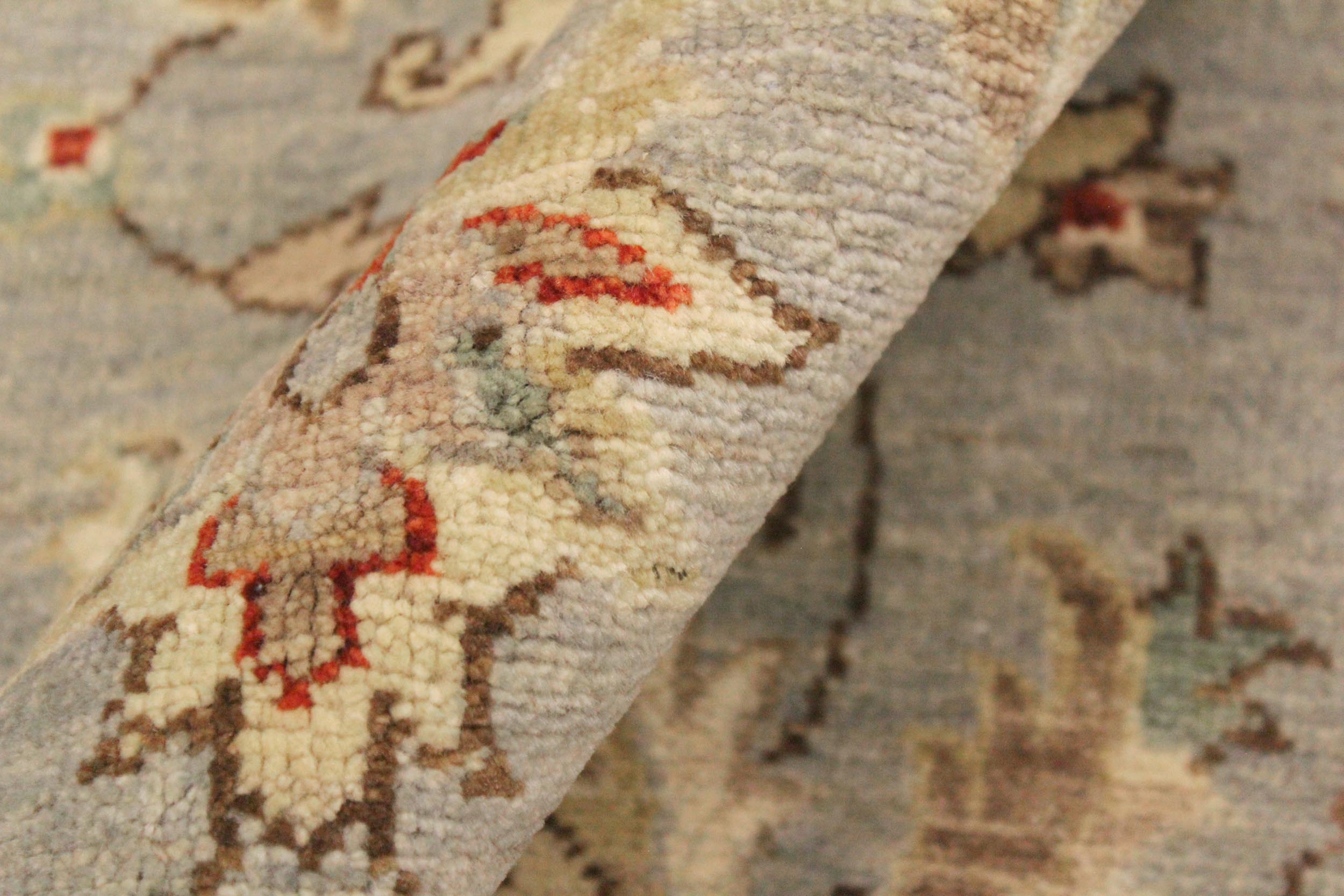 handmade Traditional Kafkaz Gray Blue Hand Knotted RECTANGLE 100% WOOL area rug 4x6