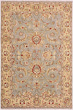 Boho Chic Ziegler Ehtel Gray/Blue Wool Rug - 4'1'' x 6'1''
