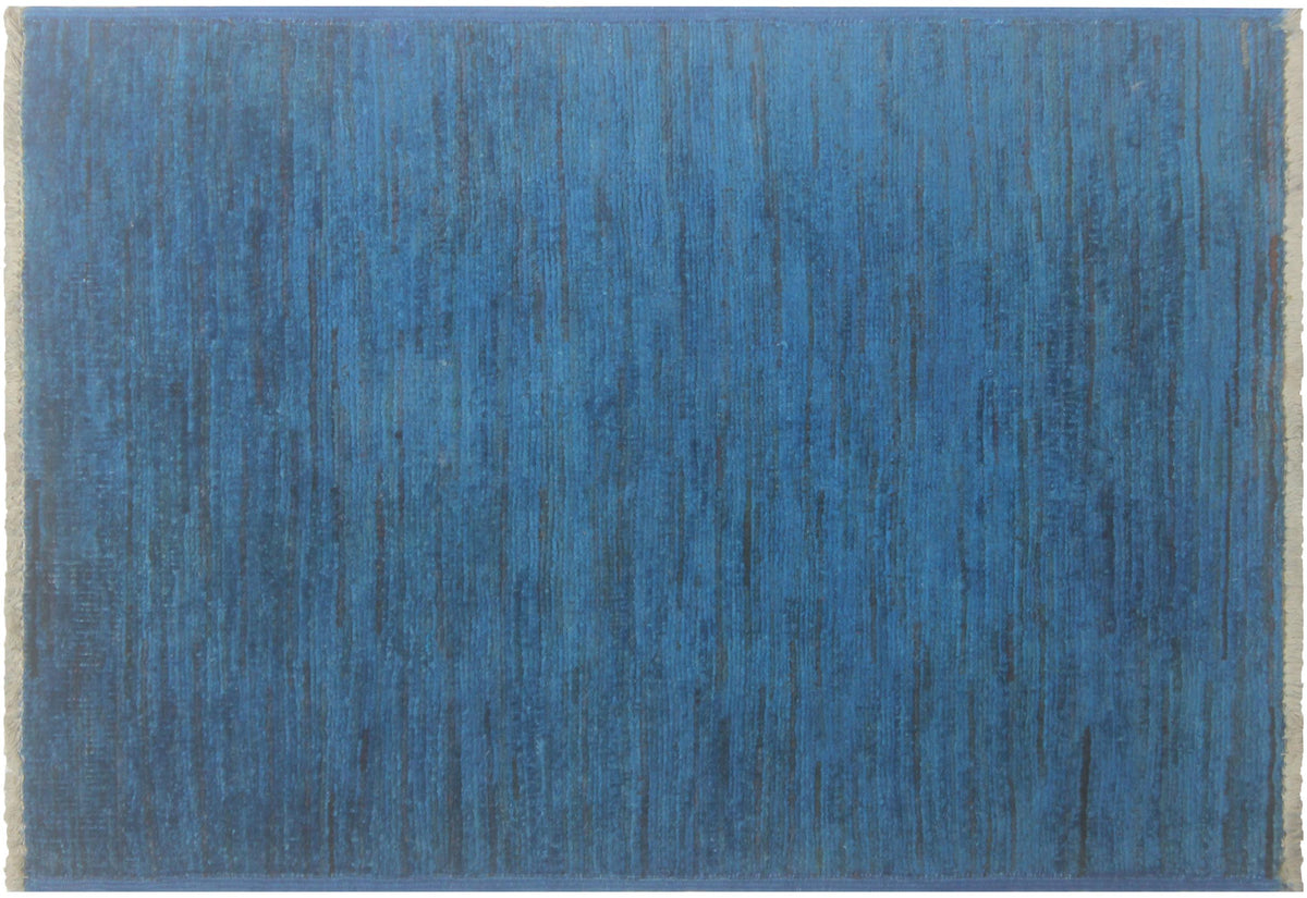 handmade Over Dyed Over Dyed Lt. Blue Red Hand Knotted RECTANGLE 100% WOOL area rug 2' x 3'