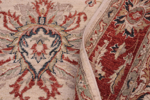 handmade Traditional Kafkaz Ivory Rust Hand Knotted RECTANGLE 100% WOOL area rug 5x8