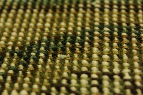 handmade Vintage Vintage Green Gray Hand Knotted RECTANGLE 100% WOOL area rug 10x13