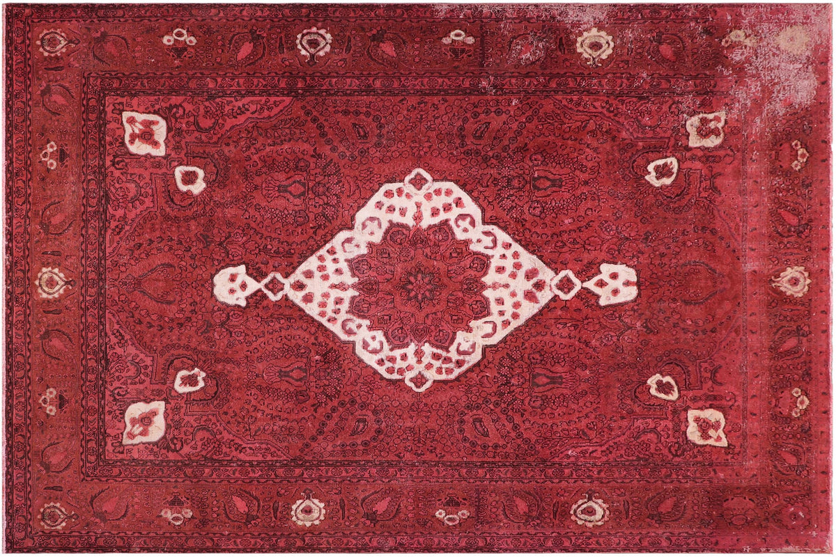 handmade Vintage Vintage Red Brown Hand Knotted RECTANGLE 100% WOOL area rug 8' x 12'