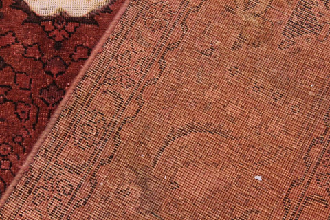 handmade Vintage Vintage Red Brown Hand Knotted RECTANGLE 100% WOOL area rug 8x12