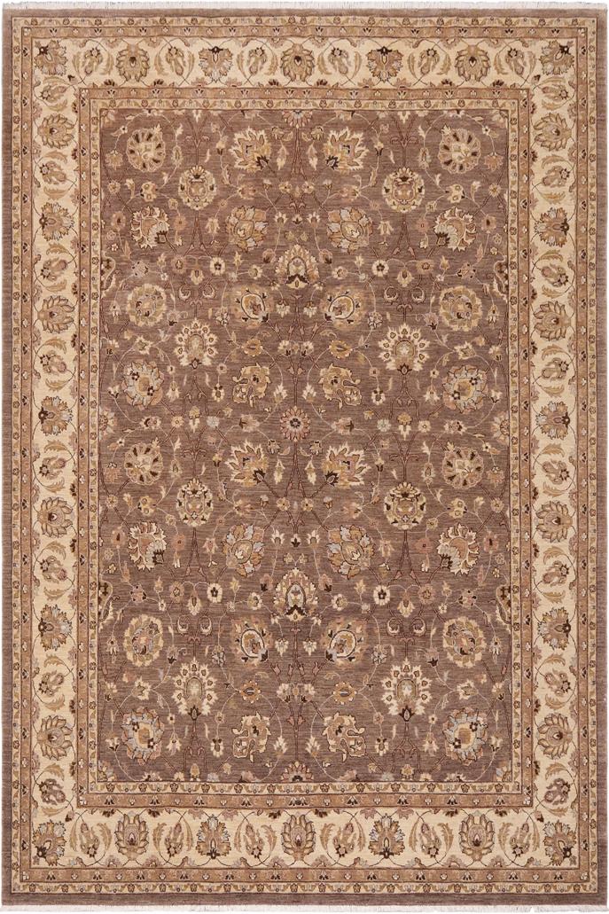 handmade Traditional Kafkaz Brown Beige Hand Knotted RECTANGLE 100% WOOL area rug 9X12