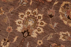 handmade Traditional Kafkaz Brown Beige Hand Knotted RECTANGLE 100% WOOL area rug 9X12