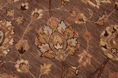 handmade Traditional Kafkaz Brown Beige Hand Knotted RECTANGLE 100% WOOL area rug 9X12