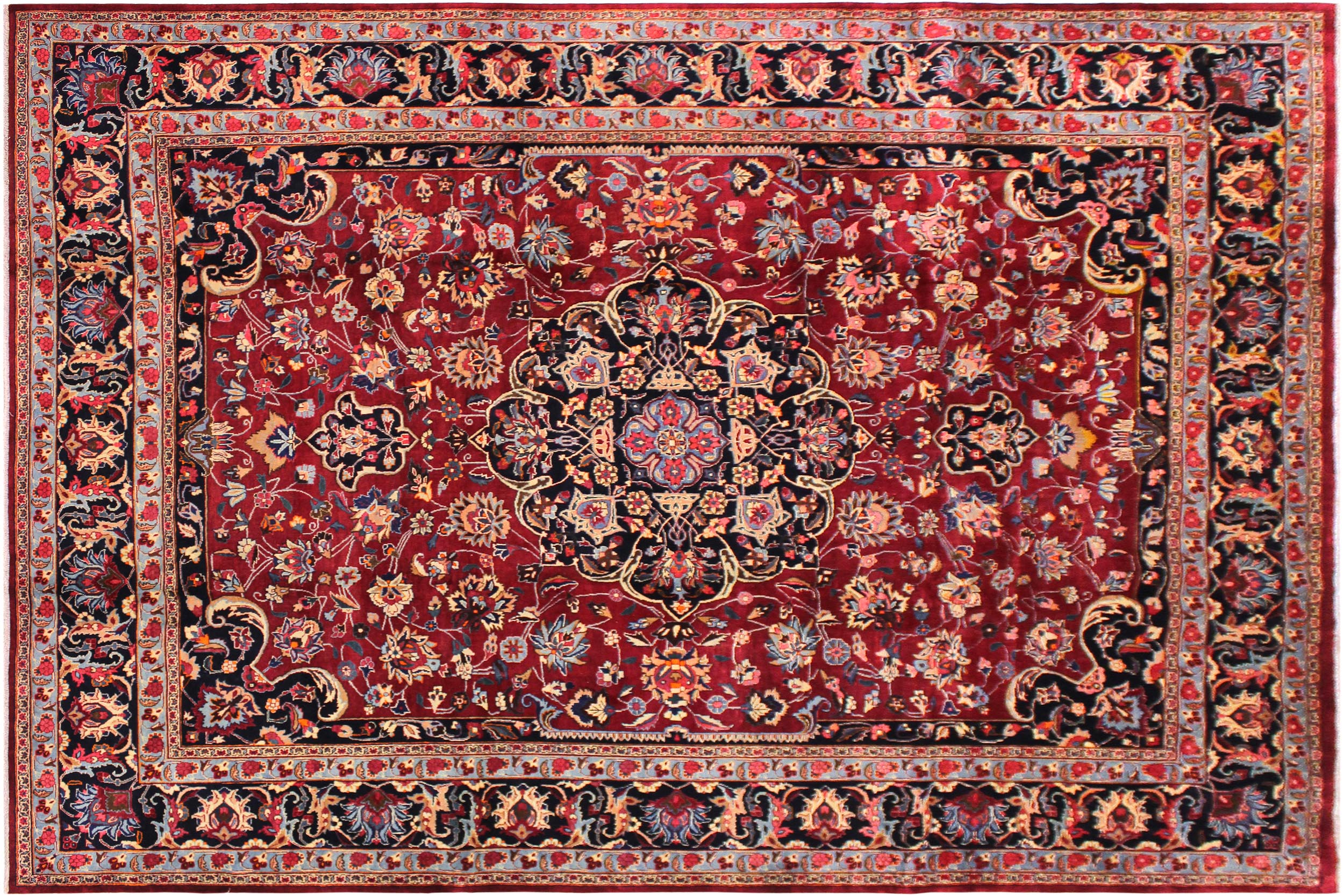 handmade Traditional Antique Red Black Hand Knotted RECTANGLE 100% WOOL area rug 10 x 13