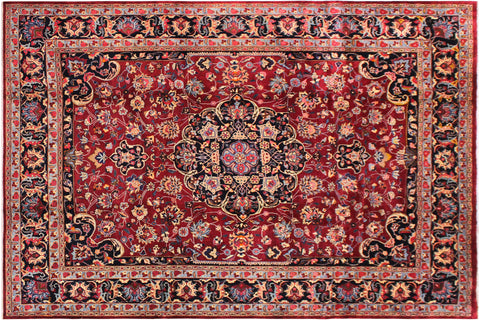 handmade Traditional Antique Red Black Hand Knotted RECTANGLE 100% WOOL area rug 10 x 13