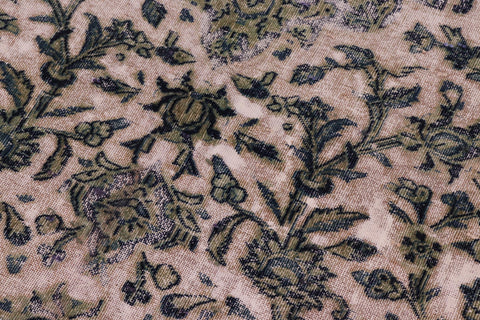 handmade Vintage Vintage Beige Green Hand Knotted RECTANGLE 100% WOOL area rug 8' x 11'