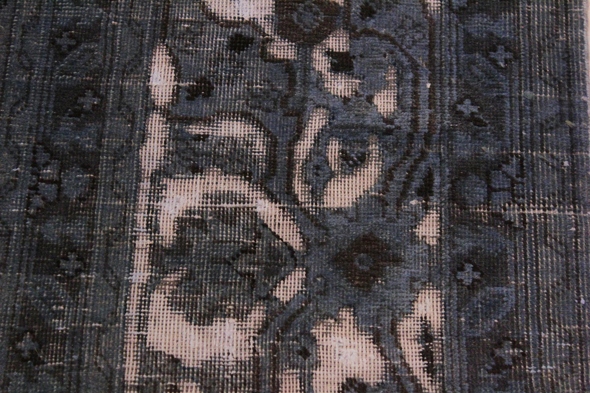 handmade Vintage Vintage Gray Tan Hand Knotted RECTANGLE 100% WOOL area rug 8' x 12'