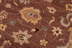 handmade Traditional Kafkaz Brown Beige Hand Knotted RECTANGLE 100% WOOL area rug 9X11