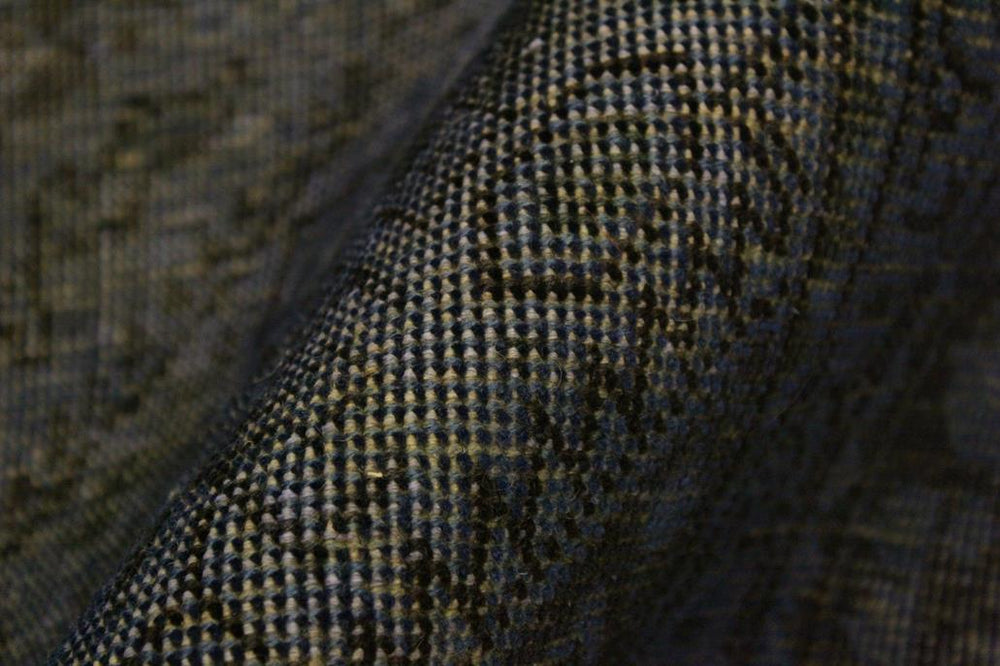 handmade Vintage Vintage Blue Brown Hand Knotted RECTANGLE 100% WOOL area rug 6x10