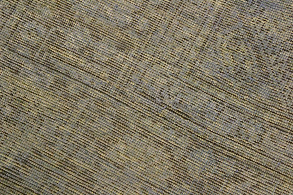 handmade Vintage Vintage Blue Brown Hand Knotted RECTANGLE 100% WOOL area rug 6x10