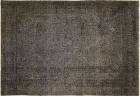 handmade Modern Vintage Blue Brown Hand Knotted RECTANGLE 100% WOOL area rug 6' x 10'