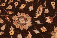 handmade Traditional Kafkaz Brown Tan Hand Knotted RECTANGLE 100% WOOL area rug 9X12