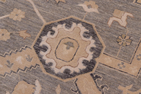 handmade Traditional Kafkaz Lt. Gray Gray Hand Knotted RECTANGLE 100% WOOL area rug 9x12