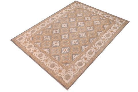 handmade Transitional Kafkaz Gray  Hand Knotted RECTANGLE 100% WOOL area rug 10' x 15'