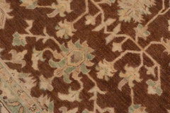 handmade Traditional Kafkaz Brown Beige Hand Knotted RECTANGLE 100% WOOL area rug 9X12