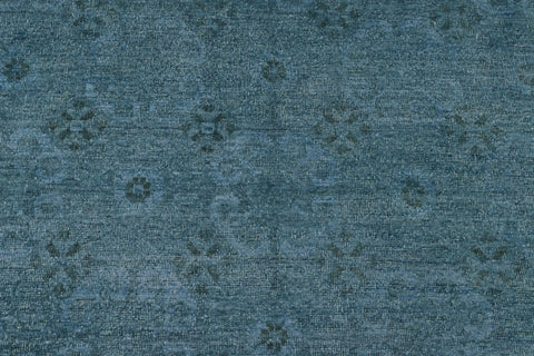 handmade Over Dyed Over Dyed Bluish Gray Gray Hand Knotted RECTANGLE 100% WOOL area rug 8' x 10'