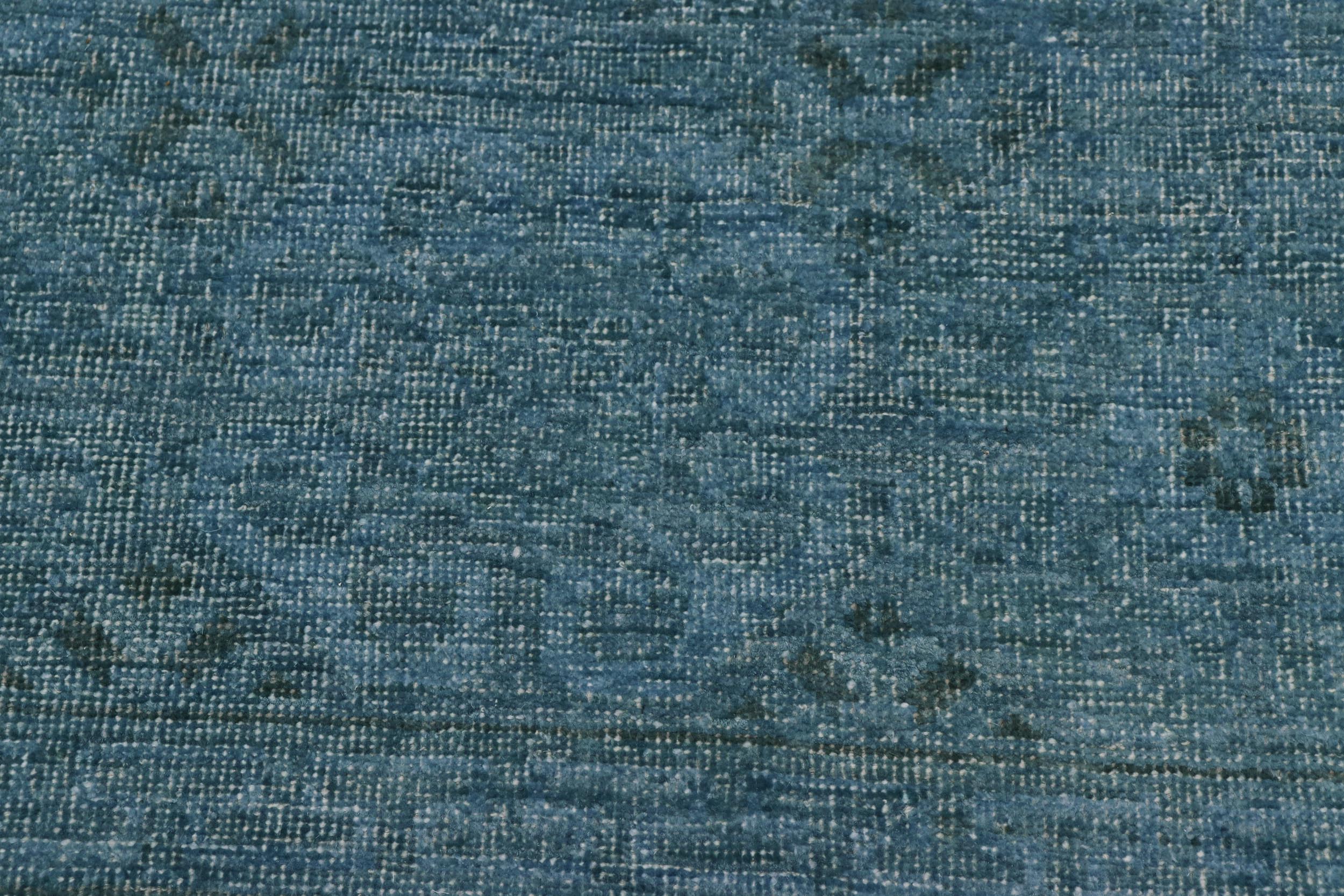 handmade Over Dyed Over Dyed Bluish Gray Gray Hand Knotted RECTANGLE 100% WOOL area rug 8' x 10'