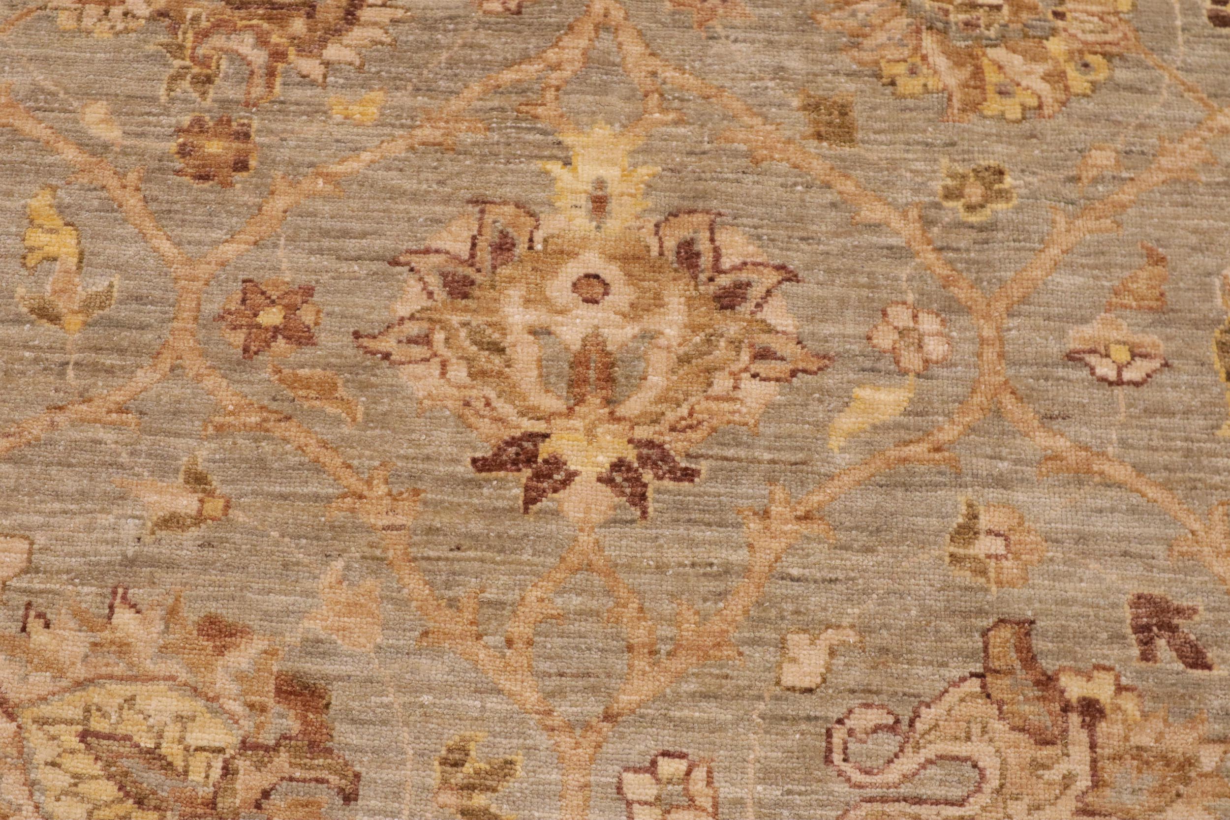 handmade Traditional Kafkaz Lt. Gray Lt. Green Hand Knotted RECTANGLE 100% WOOL area rug 9x12