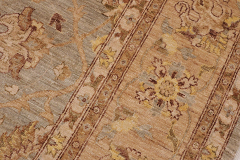 handmade Traditional Kafkaz Lt. Gray Lt. Green Hand Knotted RECTANGLE 100% WOOL area rug 9x12