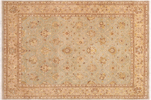 handmade Traditional Kafkaz Lt. Gray Lt. Green Hand Knotted RECTANGLE 100% WOOL area rug 9x12
