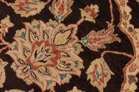 handmade Traditional Kafkaz Brown Tan Hand Knotted RECTANGLE 100% WOOL area rug 9x12