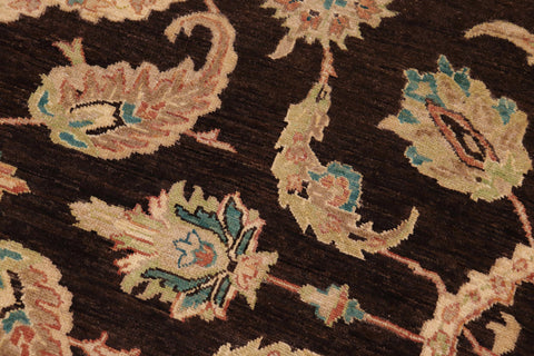 handmade Traditional Kafkaz Brown Tan Hand Knotted RECTANGLE 100% WOOL area rug 9x12