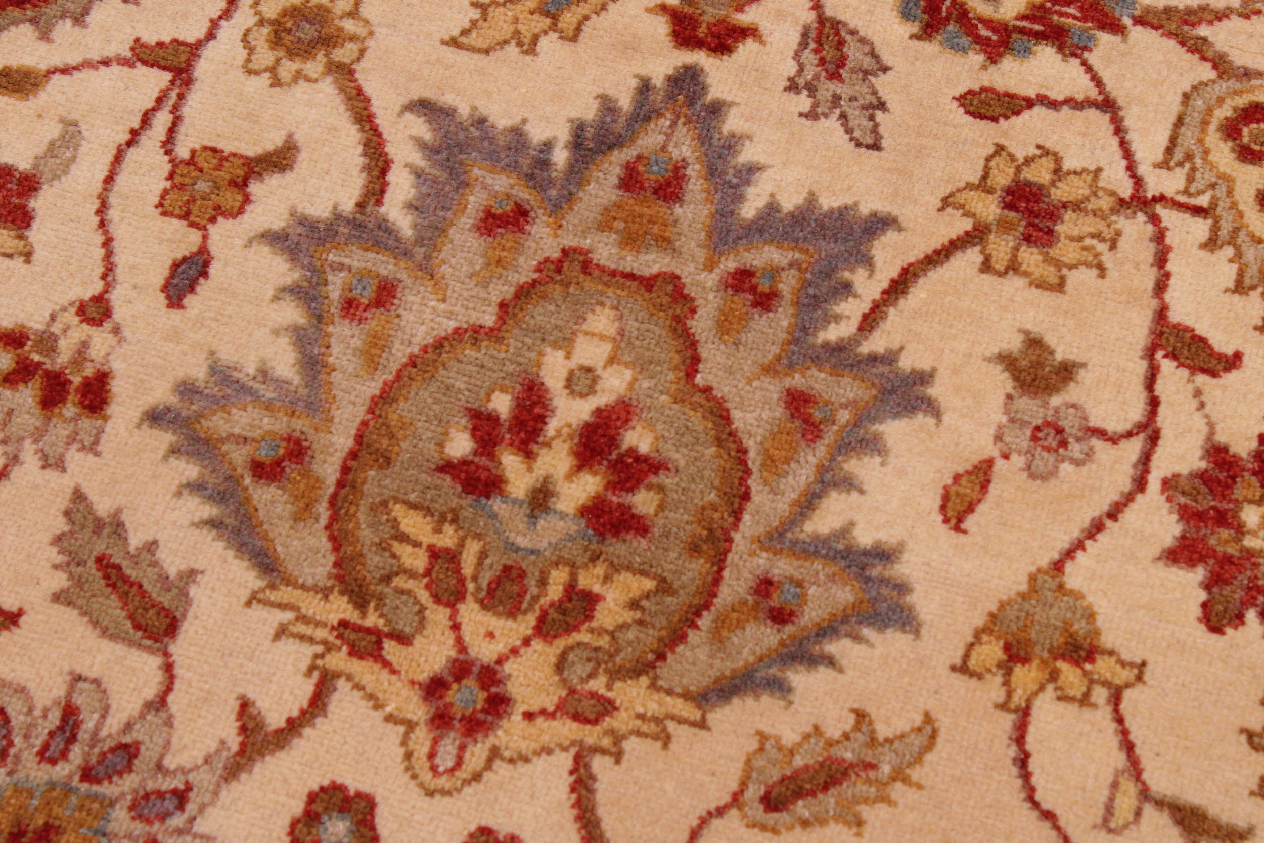 handmade Traditional Kashan Tan Rust Hand Knotted RECTANGLE 100% WOOL area rug 9' x 12'