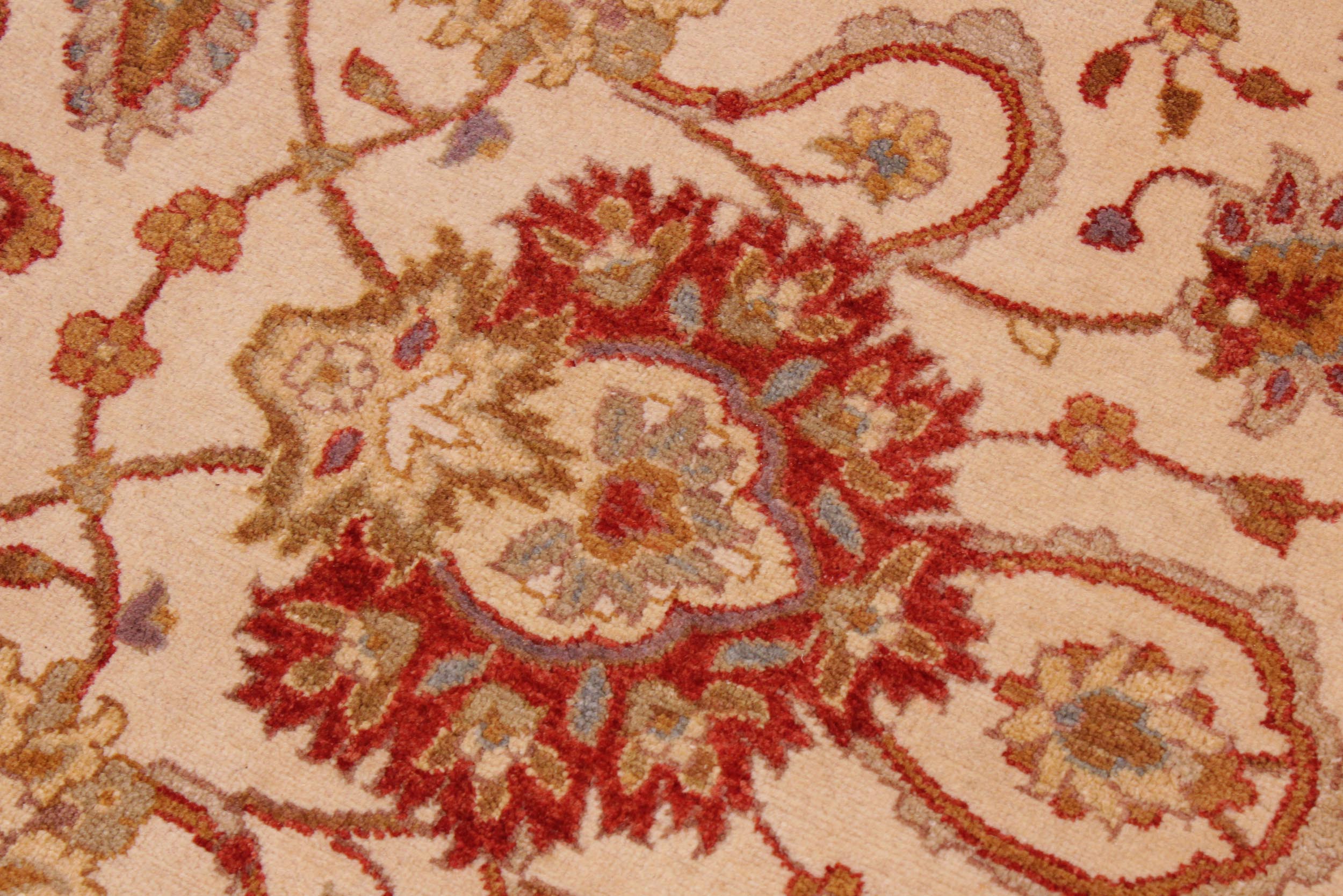 handmade Traditional Kashan Tan Rust Hand Knotted RECTANGLE 100% WOOL area rug 9' x 12'