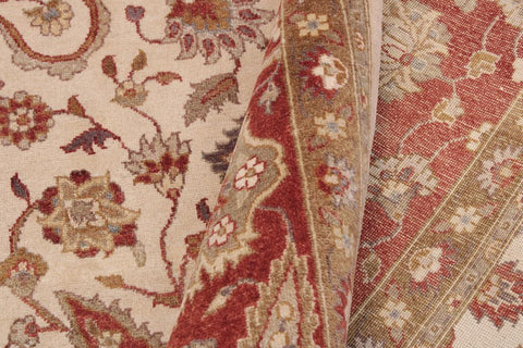 handmade Traditional Kashan Tan Rust Hand Knotted RECTANGLE 100% WOOL area rug 9'X12'