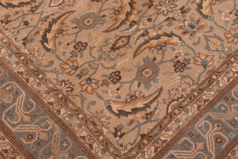 handmade Transitional Lahore Lt. Gray Lt. Green Hand Knotted RECTANGLE 100% WOOL area rug 6' x 9'