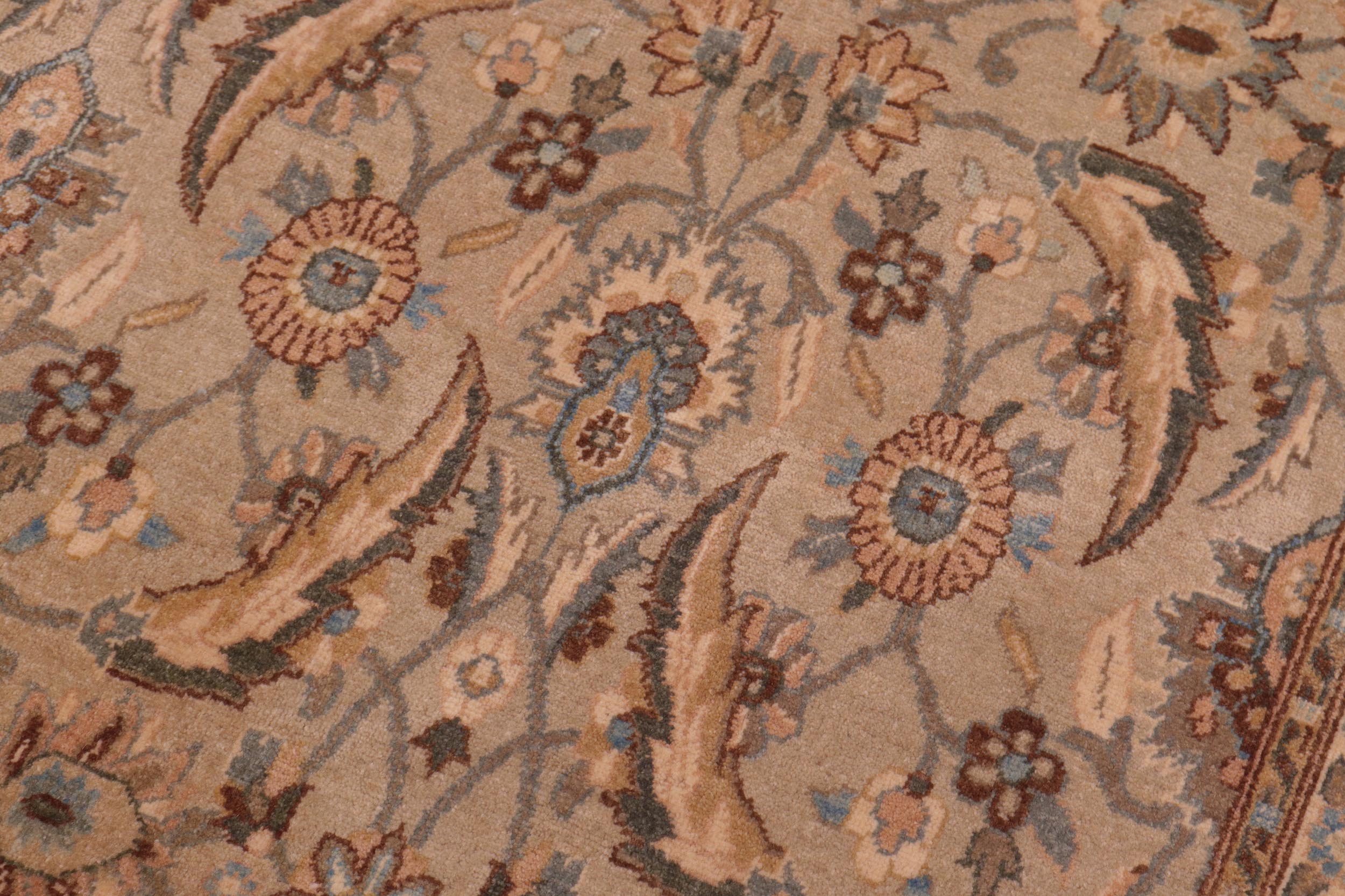 handmade Transitional Lahore Lt. Gray Lt. Green Hand Knotted RECTANGLE 100% WOOL area rug 6' x 9'