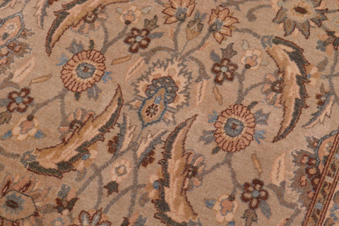 handmade Transitional Lahore Lt. Gray Lt. Green Hand Knotted RECTANGLE 100% WOOL area rug 6' x 9'