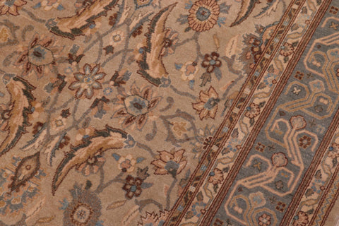 handmade Transitional Lahore Lt. Gray Lt. Green Hand Knotted RECTANGLE 100% WOOL area rug 6' x 9'