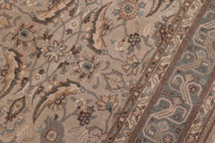 handmade Traditional Lahore Lt. Gray Lt. Green Hand Knotted RECTANGLE 100% WOOL area rug 6'X9'