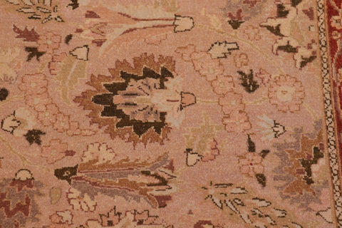handmade Traditional Lahore Tan Lt. Green Hand Knotted RECTANGLE 100% WOOL area rug 6' x 9'