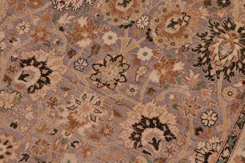 handmade Traditional Tabriz Gray Gold Hand Knotted RECTANGLE 100% WOOL area rug 6 x 9