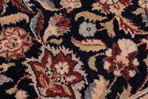 handmade Traditional Kashan Blue Tan Hand Knotted RECTANGLE 100% WOOL area rug 6 x 9