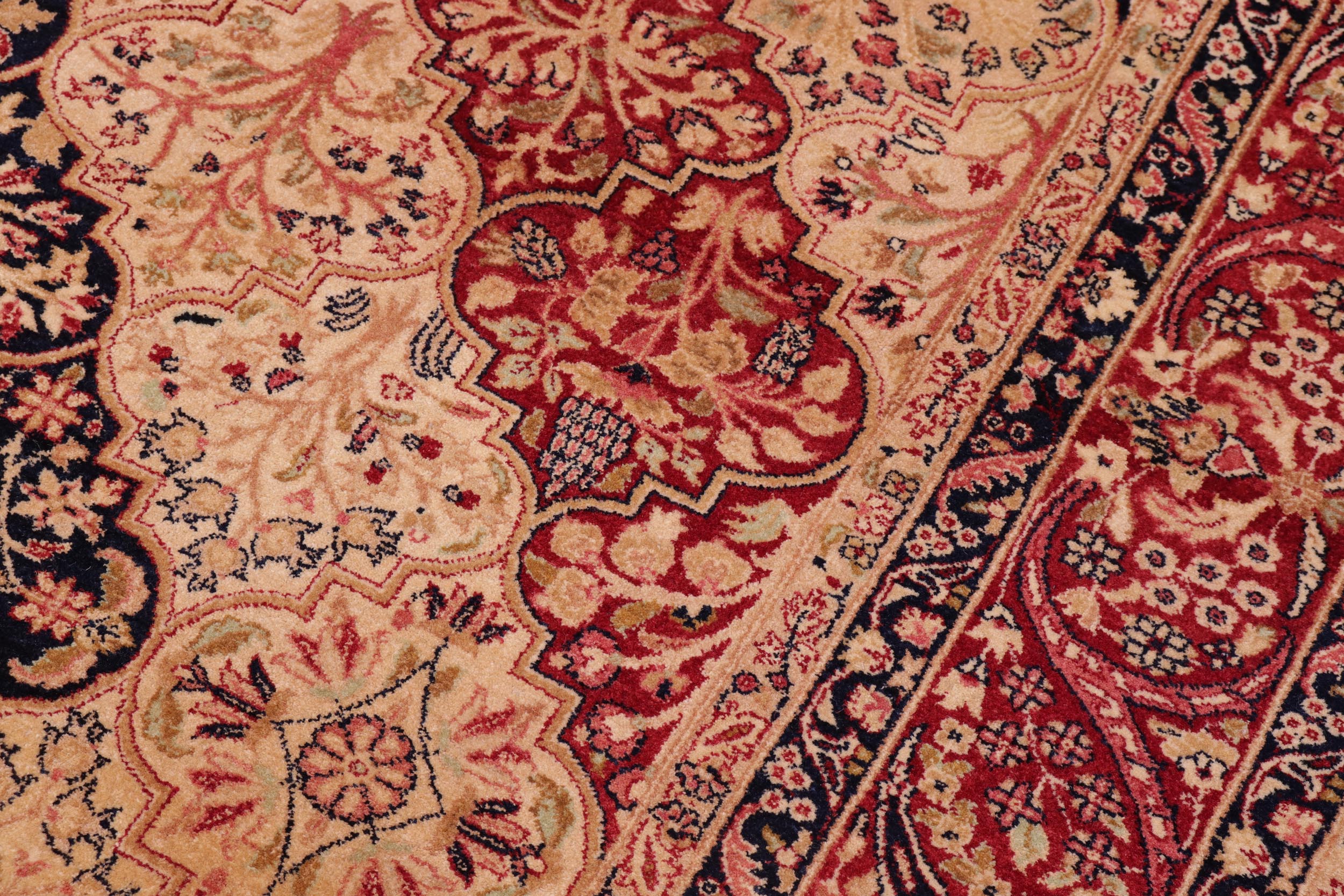 handmade Traditional Compartment Red Red Hand Knotted RECTANGLE 100% WOOL area rug 6 x 9