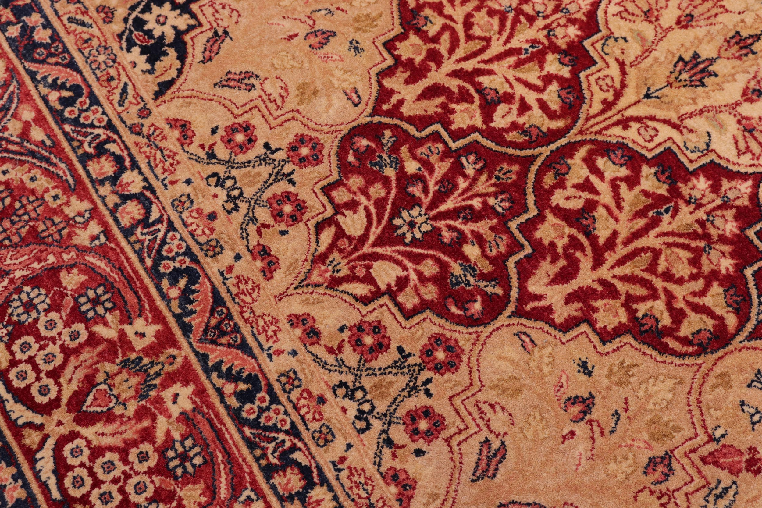 handmade Traditional Compartment Red Red Hand Knotted RECTANGLE 100% WOOL area rug 6 x 9